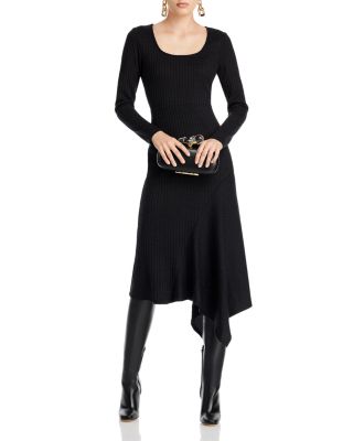 AQUA - Asymmetric Sweater Dress - 100% Exclusive