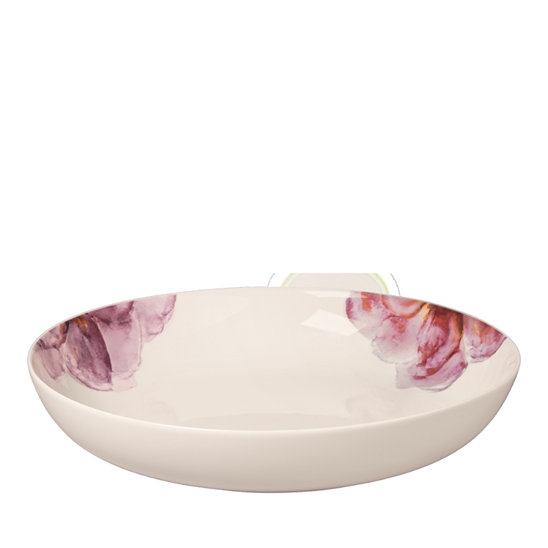 Villeroy & Boch Villeroy Boch Rose Garden 15" Serving Bowl In Pink/white