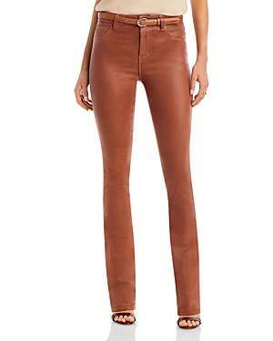 Shop L Agence L'agence Selma High Rise Sleek Baby Bootcut Jeans In Fawn Coated