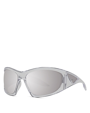 Shop Givenchy Givcut Mask Sunglasses, 67mm In Silver/gray Mirrored Solid