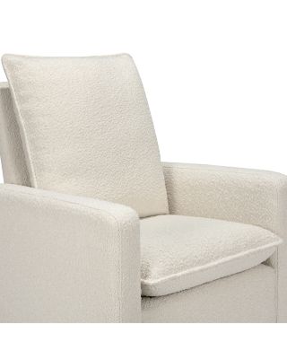 Cali Pillowback Swivel Glider in Boucle