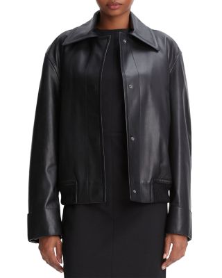 Vince - Leather Bomber Jacket