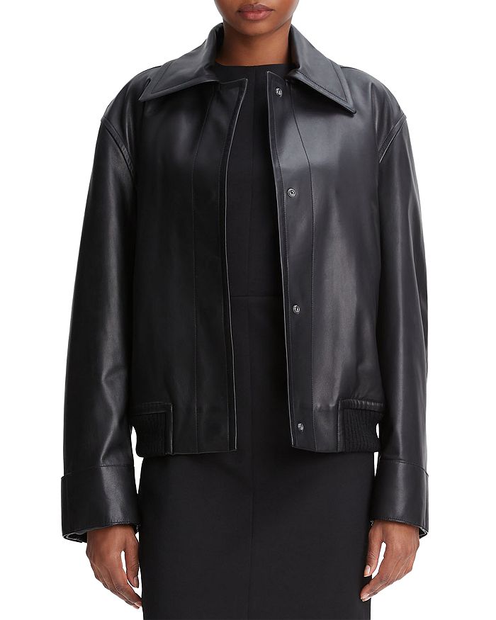 Vince Leather Bomber Jacket Bloomingdale's