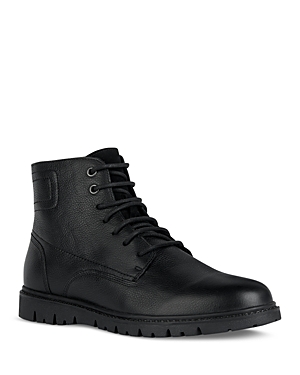 Shop Geox Men's Ghiacciaio Lace Up Boots In Black Oxford