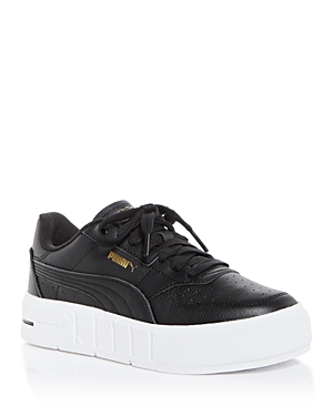 Puma Women's Cali Court Platform Low Top Sneakers In Black/white