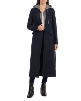 Avec Les Filles Tailored Twill Hooded Coat | Bloomingdale's