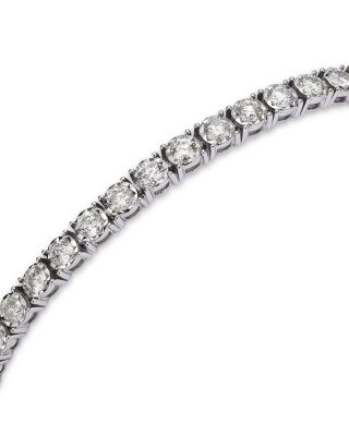 Diamond Tennis Bracelet in 14K White Gold, 4.0 tcw