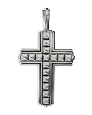 David Yurman - Sterling Silver Pyramid Cross Pendant