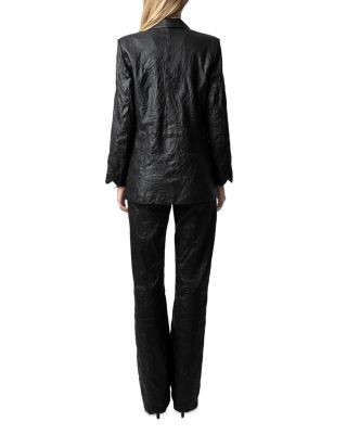 Wrinkled-Leather Jacket