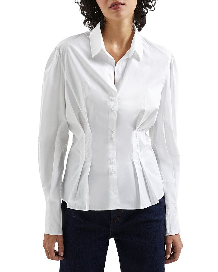 FRENCH CONNECTION Conscious Rhodes Pleated Shirt | Bloomingdale's