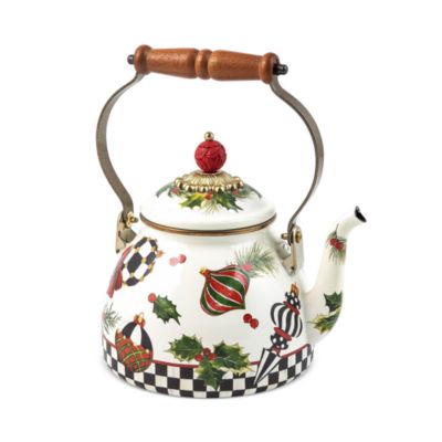 MacKenzie-Childs - Deck the Halls 2-Quart Tea Kettle