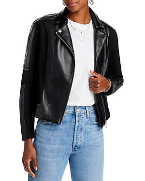 Aqua Faux Leather Jacket - 100% Exclusive In Black