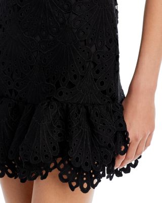 Mock Neck Lace Shift Dress - Exclusive