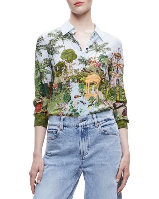 Alice and Olivia Willa Silk Blouse Bloomingdale's