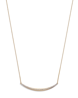 Bloomingdale's Diamond Curved Bar Necklace in 14K Yellow Gold, 0.33 ct. t.w.