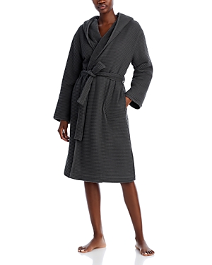 Hudson Park Collection Turkish Waffle Bath Robe - Exclusive In Charcoal