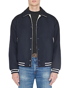 FRAME SNAP FRONT VARSITY JACKET