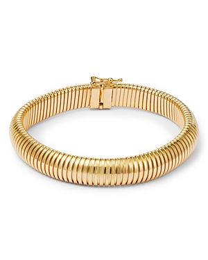 14K Yellow Gold Tubogas Wide Link Bracelet