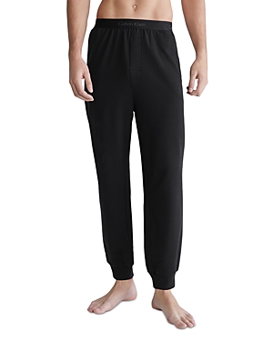 Shop Calvin Klein Modern French Terry Regular Fit Pajama Joggers In Black