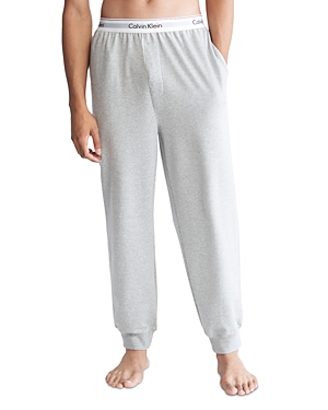 Calvin Klein Modern French Terry Regular Fit Pyjama Joggers In Grey Heather