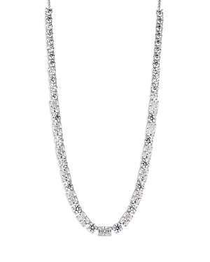 Shop Nadri A La Carte Mixed Stone Collar Necklace In Rhodium Plated, 16 In Silver