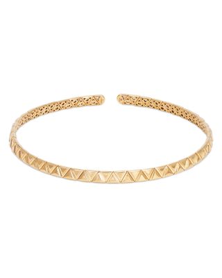 Marina B 18K Yellow Gold Triangolini Triangle Textured Collar Necklace, 14.5