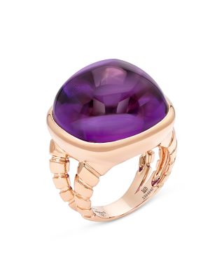 Marina B 18K Yellow Gold Tigella Amethyst Statement Ring