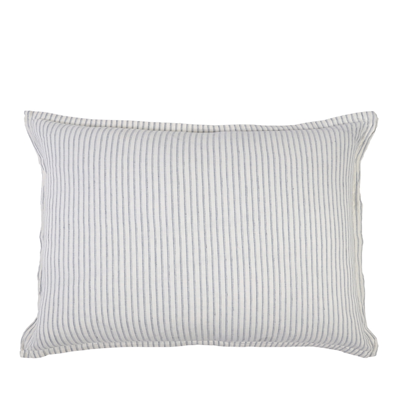 Pom Pom At Home Connor Sham, Standard In Ivory/denim