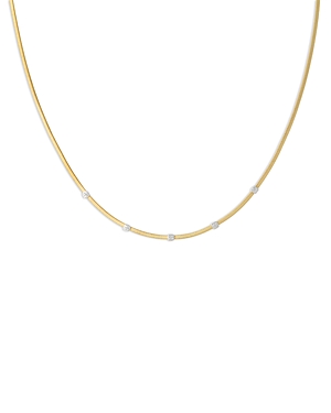 Shop Marco Bicego 18k White & Yellow Gold Masai Diamond Collar Necklace, 16.5 In Gold/white