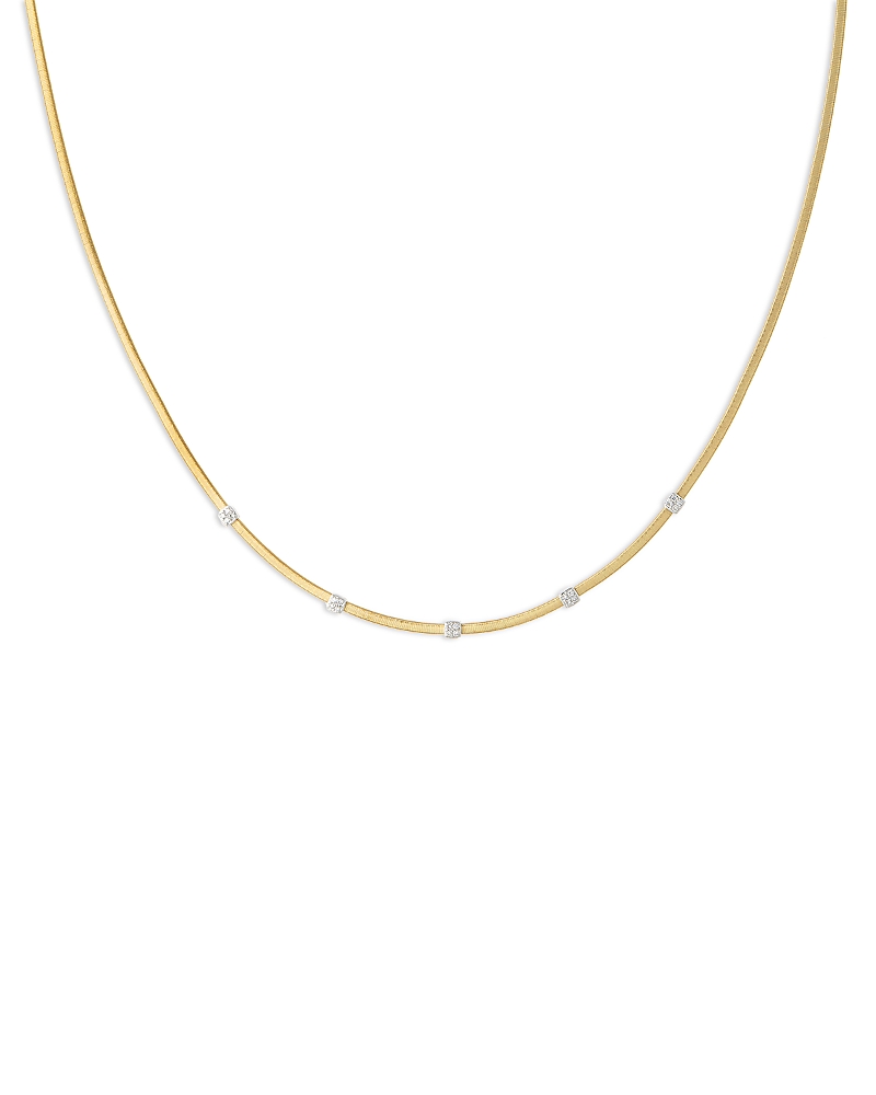 Marco Bicego 18k White & Yellow Gold Masai Diamond Collar Necklace, 16.5 In Gold/white