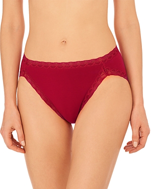 Natori Bliss Cotton French Cut Briefs In Pomegrante