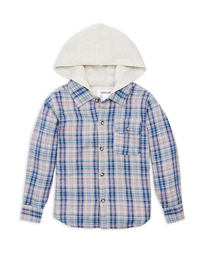 Boys Northern Hooded Plaid Shirt Baby