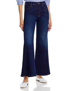Mother The Tomcat Roller High Rise Wide Leg Jeans in Off Limits