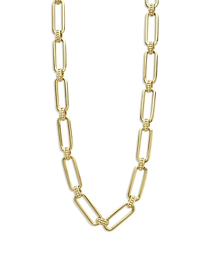 Lagos 18K Yellow Gold Signature Caviar Polished & Bead Link Statement Necklace, 18