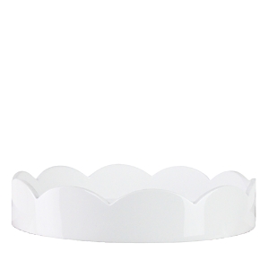 Addison Ross 8.5 Scallop Lacquer Tray In White