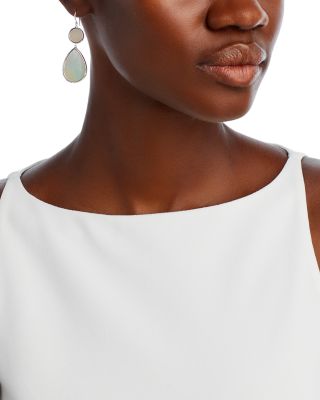 Sterling Silver Rock Candy Mother of Pearl Dot & Teardrop Drop Earrings