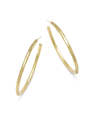 Ippolita 18K Yellow Gold Classico Hammered Large Hoop Earrings