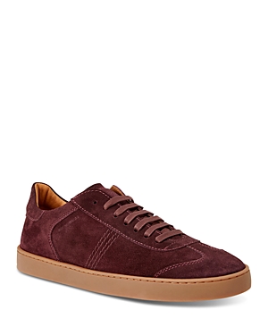 Bruno Magli Men's Bono Low-top Suede Sneakers In Bordeaux
