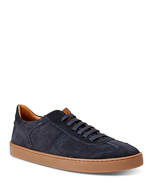 Bruno Magli Men's Bono Low-top Suede Sneakers In Dark Blue
