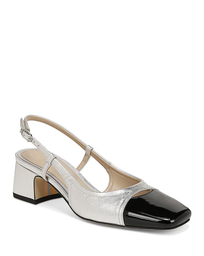 Sam Edelman Tarra Slingback Pump In Silver/black