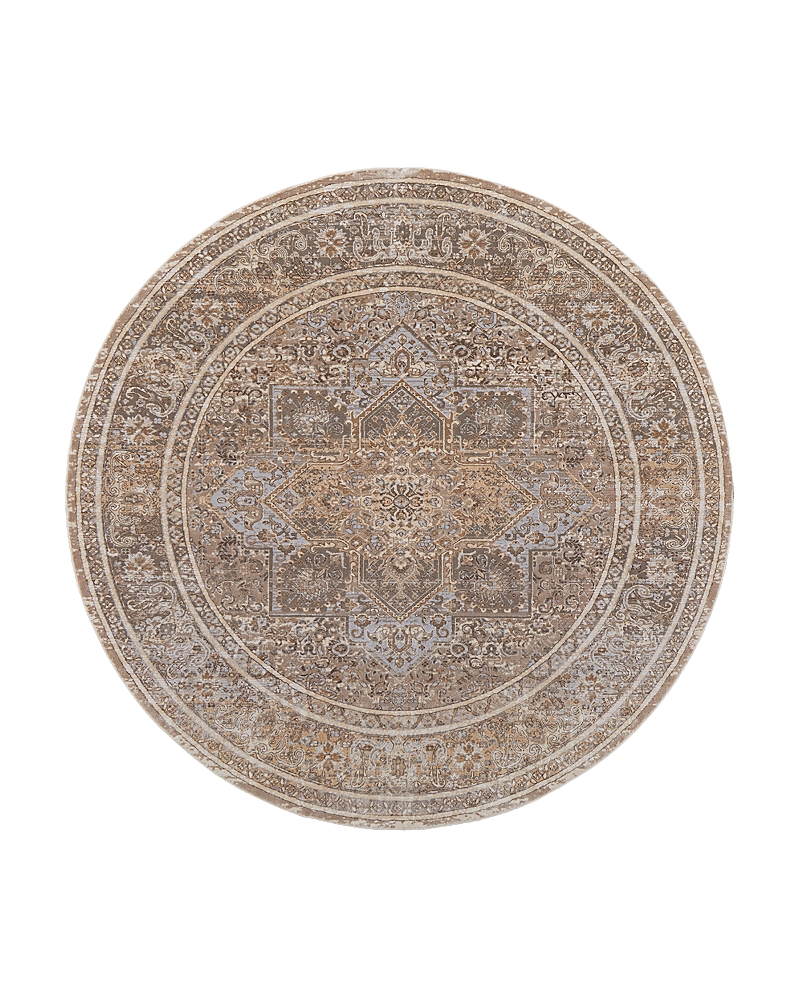 Feizy Celene Cel39kxf Round Area Rug, 7'9 X 7'9 In Beige/gray
