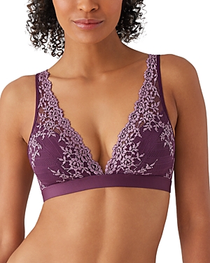 Wacoal Embrace Lace Convertible Plunge Soft Cup Wireless Bra In Ital Pl/va