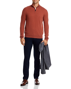 The Men's Store At Bloomingdale's Cashmere Half-zip Sweater - 100% Exclusive In Brick