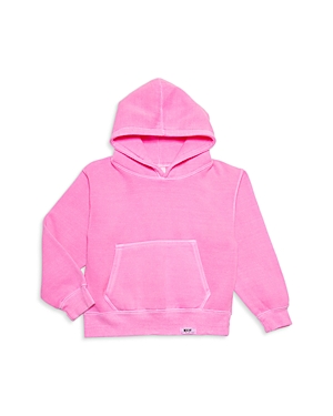 Worthy Threads Girls' Garment Dyed Hoodie - Little Kid, Big Kid In Bright Pink
