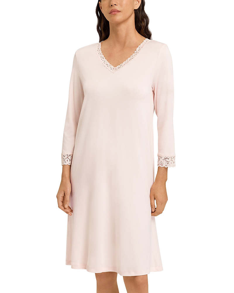 Hanro Moments Cotton Lace trim Nightgown