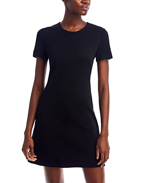 Shop Hugo Boss Donalara Short Sleeve Mini Dress In Black
