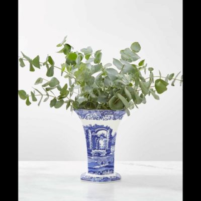 Blue Italian Hexagonal Vase