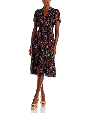 Floral Print Midi Dress - 100% Exclusive