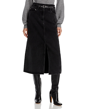 Shop 3.1 Phillip Lim / フィリップ リム Denim A Line Midi Skirt In Washed Black