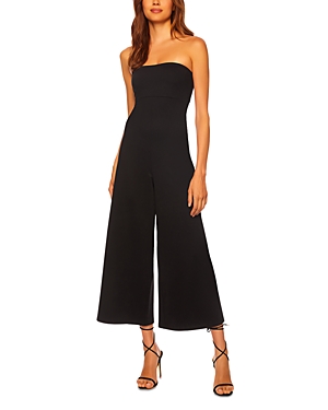 Strapless Cropped Wide Leg Jumpsuit